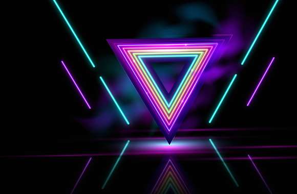 Ultra HD Neon Triangle Abstract Wallpaper wallpapers hd quality