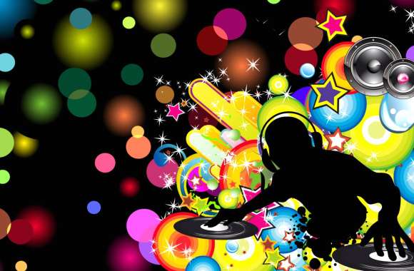Vibrant DJ Beats A Colorful Experience