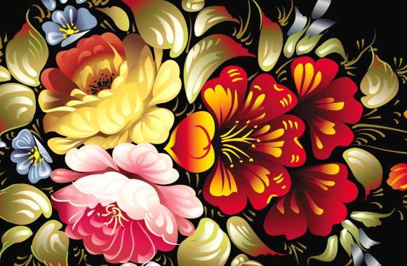 Vibrant Floral - Artistic Beauty in Bloom