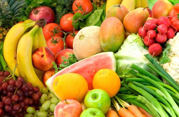 Vibrant Fruit and Vegetable Medley -