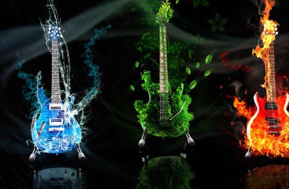 Vibrant Guitar Harmony A Stunning Experience