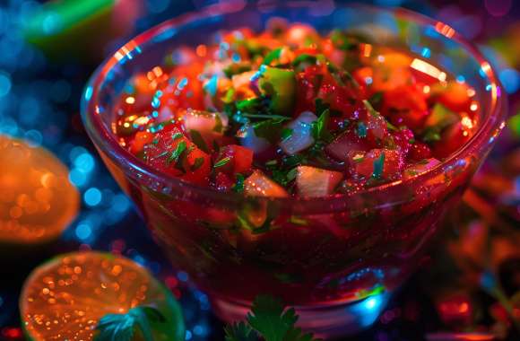 Vibrant Homemade Salsa wallpapers hd quality