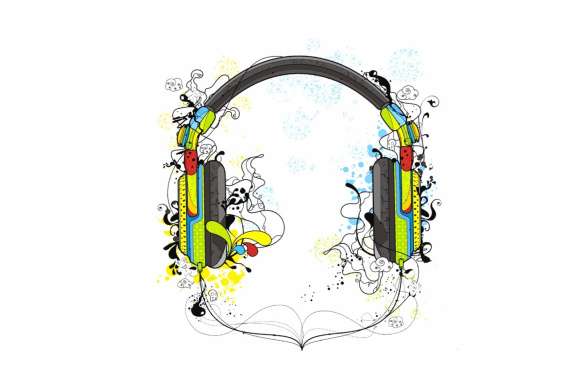 Vibrant Music Vibes - with Headphones wallpapers hd quality