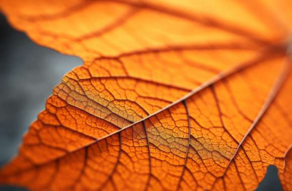 Vibrant Orange Leaf Texture