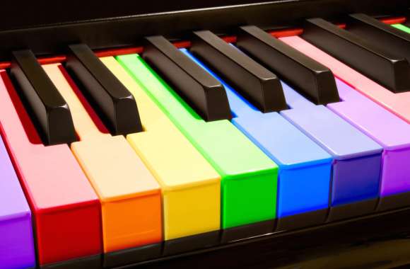 Vibrant Piano Keys A Stunning HD Music Wallpaper