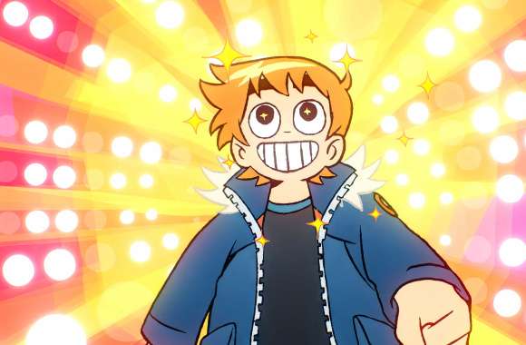 Vibrant Scott Pilgrim Exciting Comic Character Background