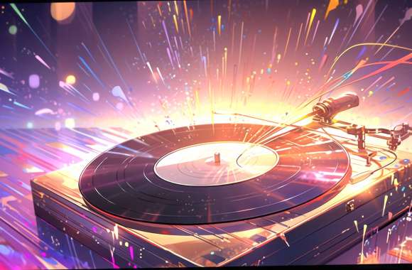 Vibrant Turntable Explosion