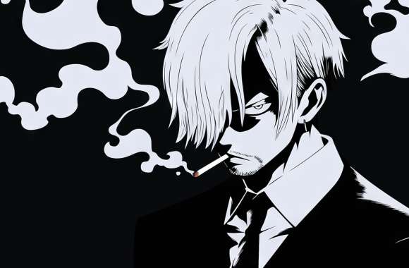 Vinsmoke Sanji Black and White Wallpaper wallpapers hd quality