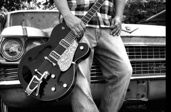 Vintage Vibes HD Guitar Wallpaper