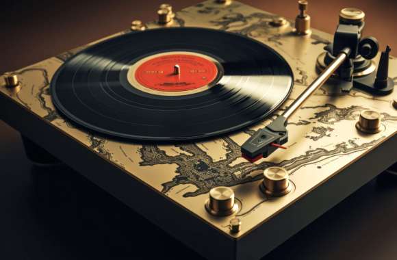 Vintage Vinyl Record Player