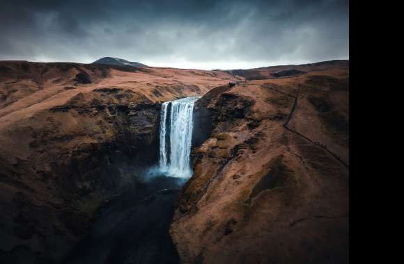 Waterfall Iceland Nature Skógafoss