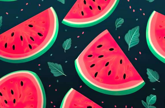 Watermelon Pattern Wallpaper