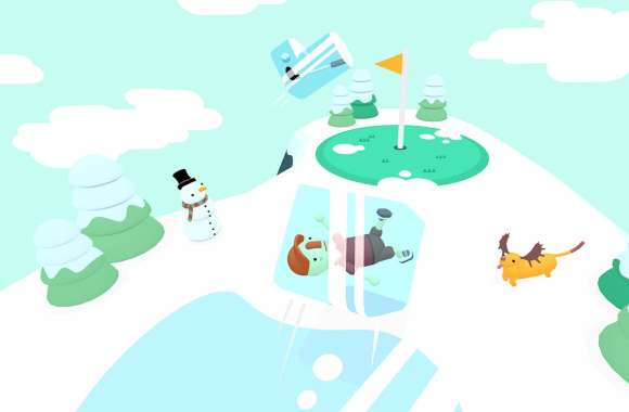 What the Golf Game Playful Winter Wallpaper - HD Desktop Background