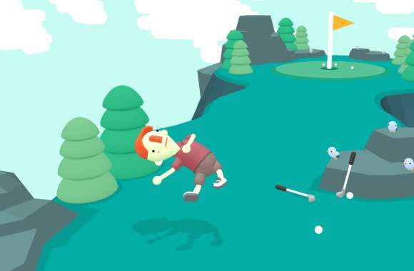 What the Golf Game Wallpaper - Quirky Golf Course Adventure