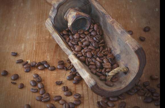 Wood Brown Simple Coffee Beans Food Coffee