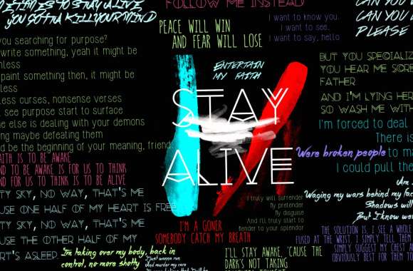 Word Collage Music Twenty One Pilots