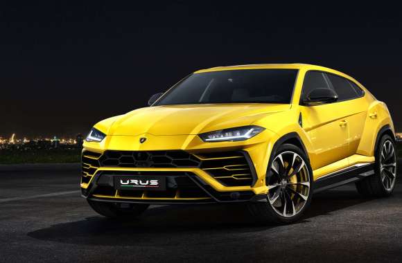 Yellow Lamborghini Urus -