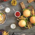 French Fries Still Life Food Burger high definition photo