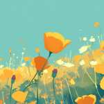 California Poppy Meadow background