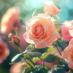 romantic pink roses download wallpaper