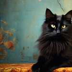 Majestic Black Cat hd wallpaper