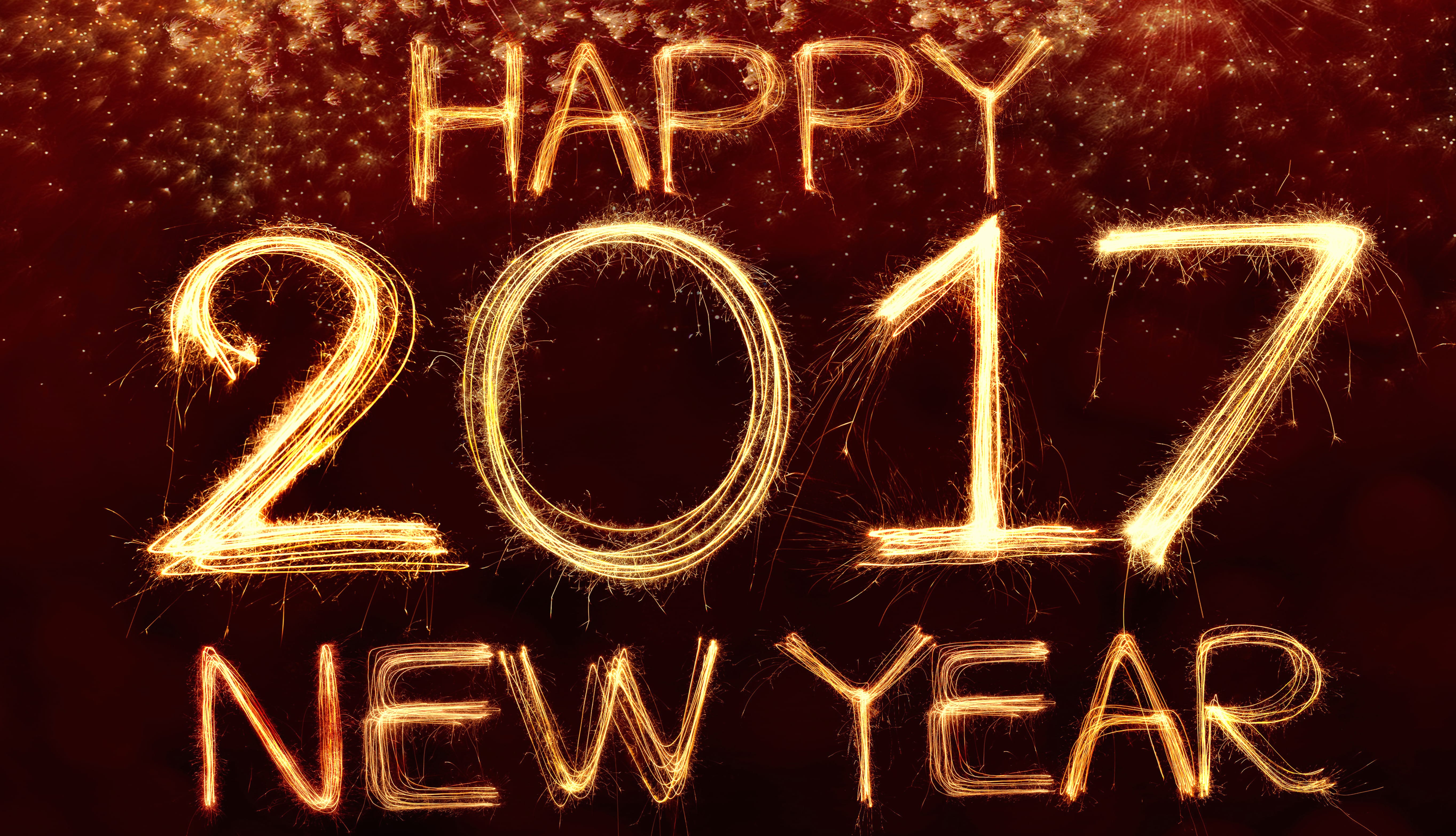 4K Ultra HD Happy New Year 2017 wallpapers HD quality