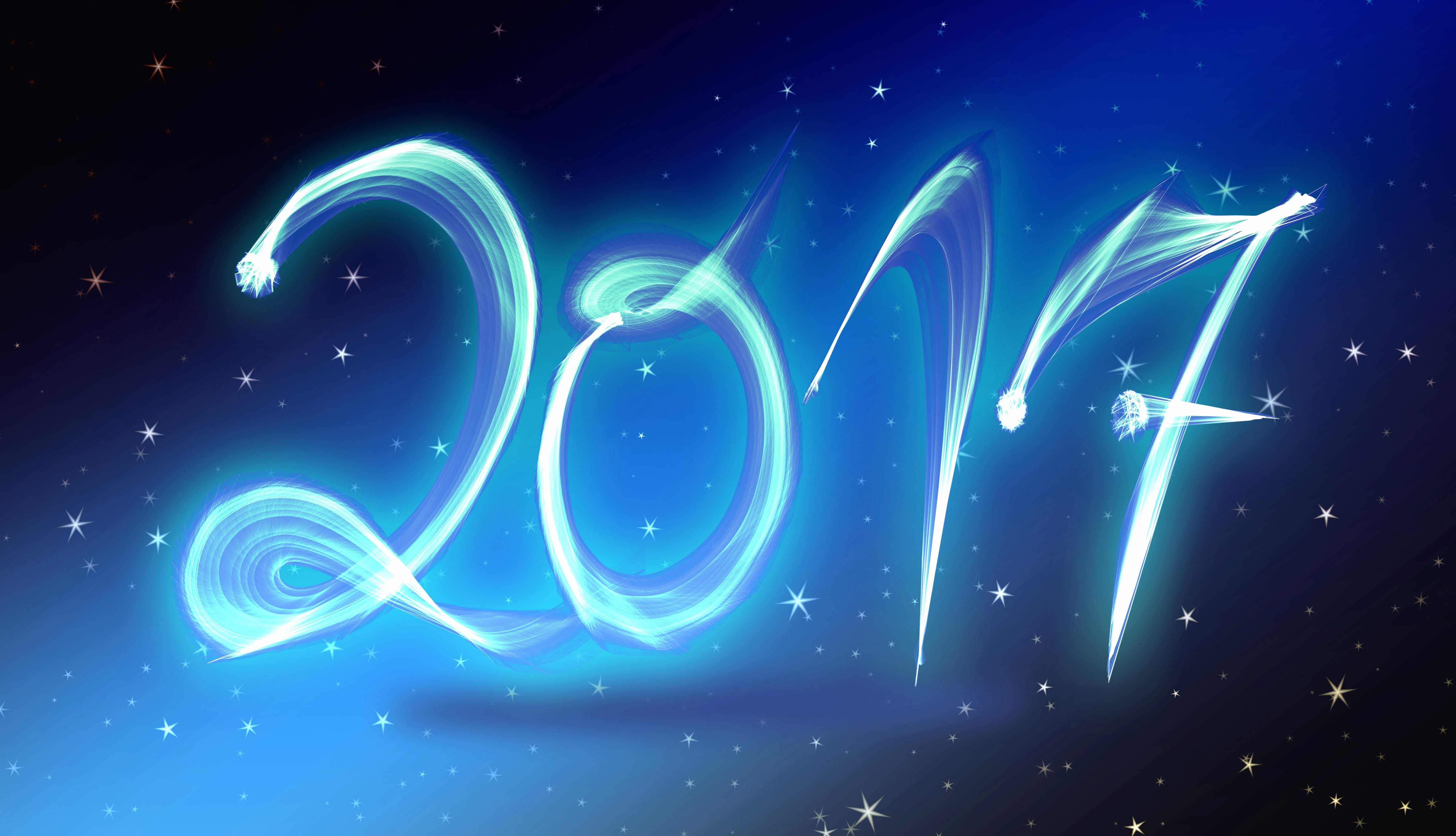 4K Ultra HD New Year 2017 Light Wallpaper wallpapers HD quality