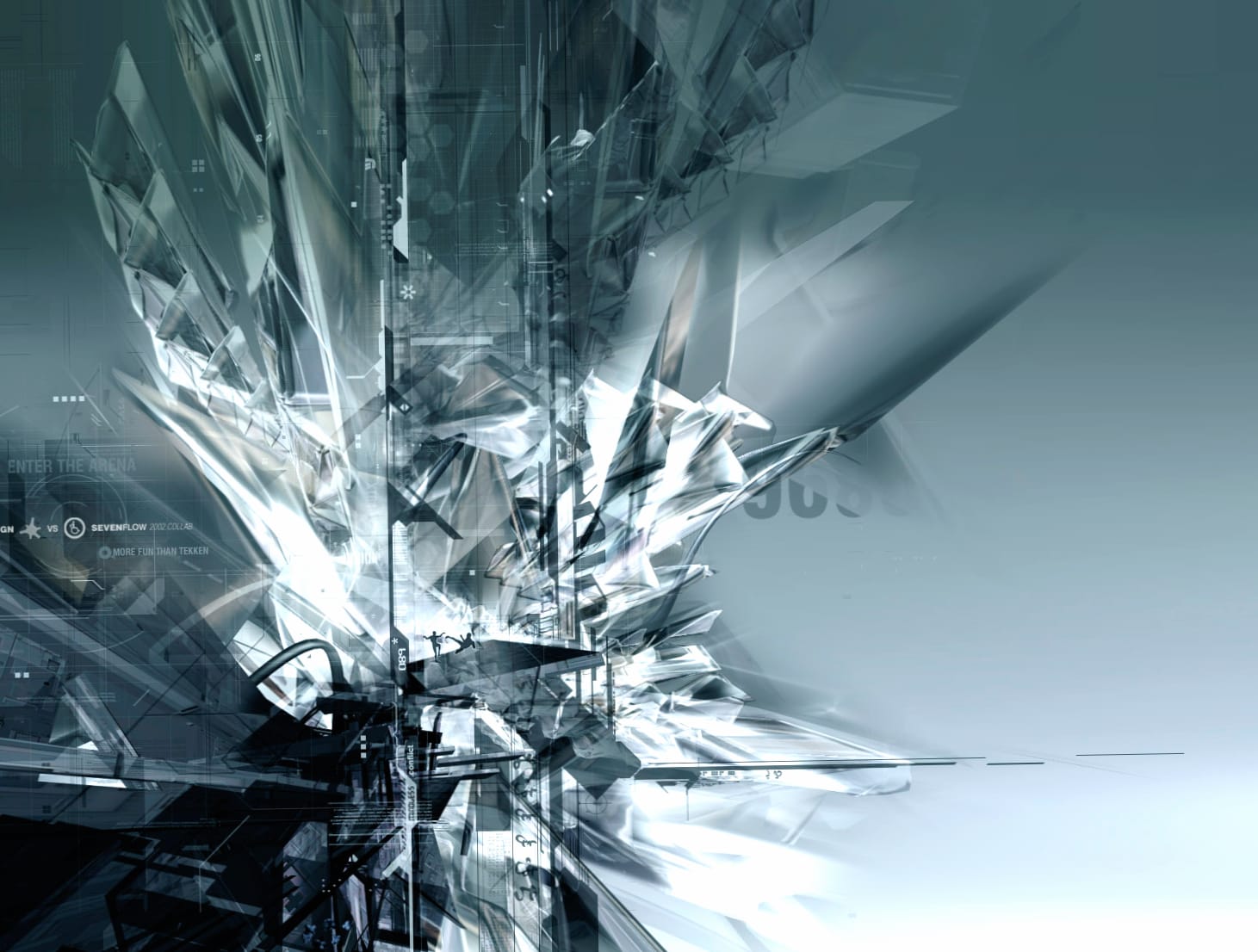 Abstract Crystal-Tech at 1600 x 900 HD size wallpapers HD quality