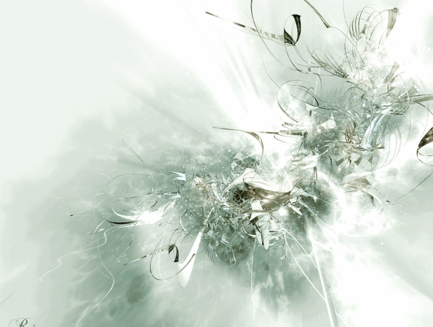 Abstract Elegance White Whimsy at 1366 x 768 HD size wallpapers HD quality