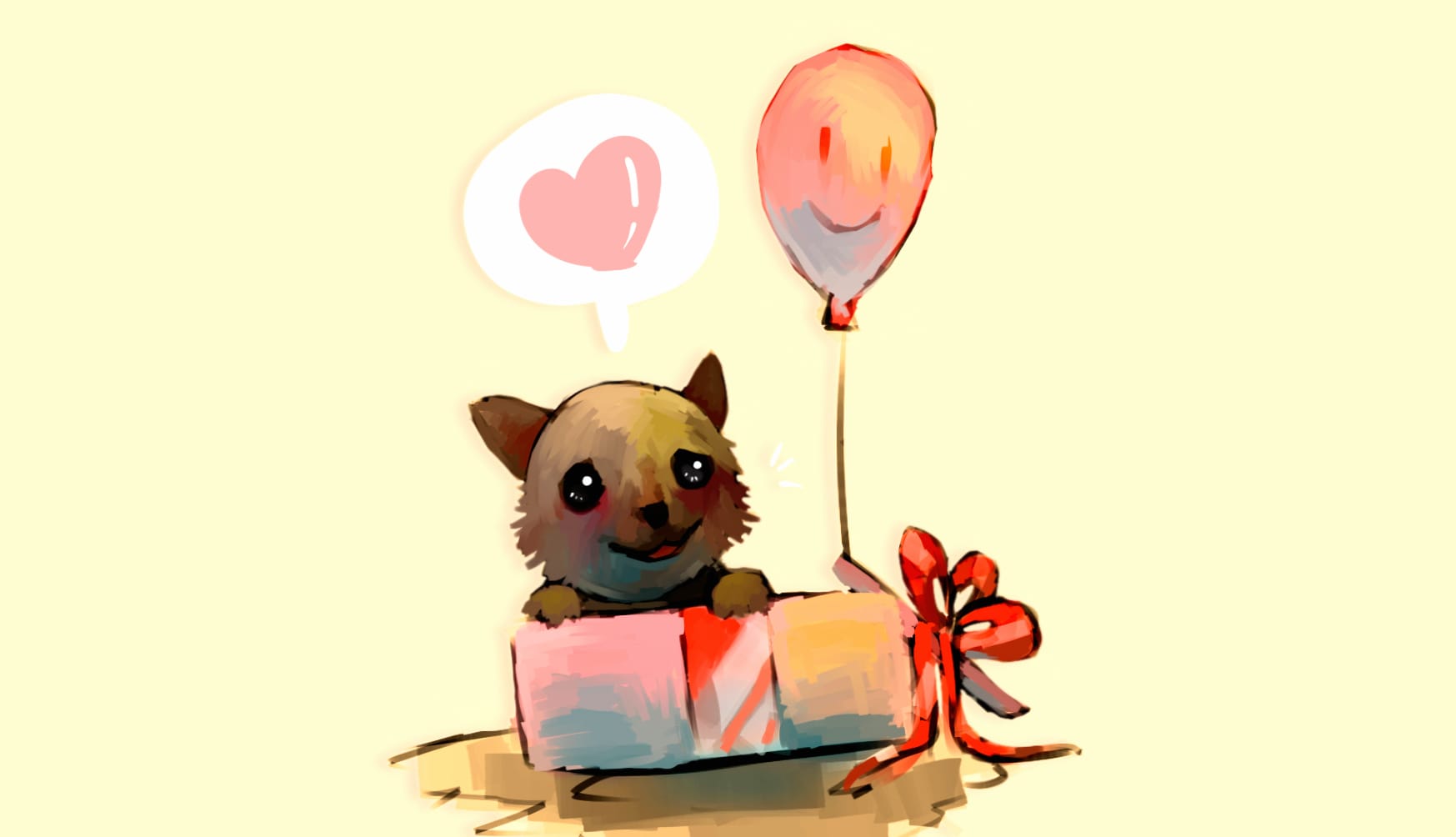 Adorable Dog Gift A Heartfelt Birthday Surprise wallpapers HD quality