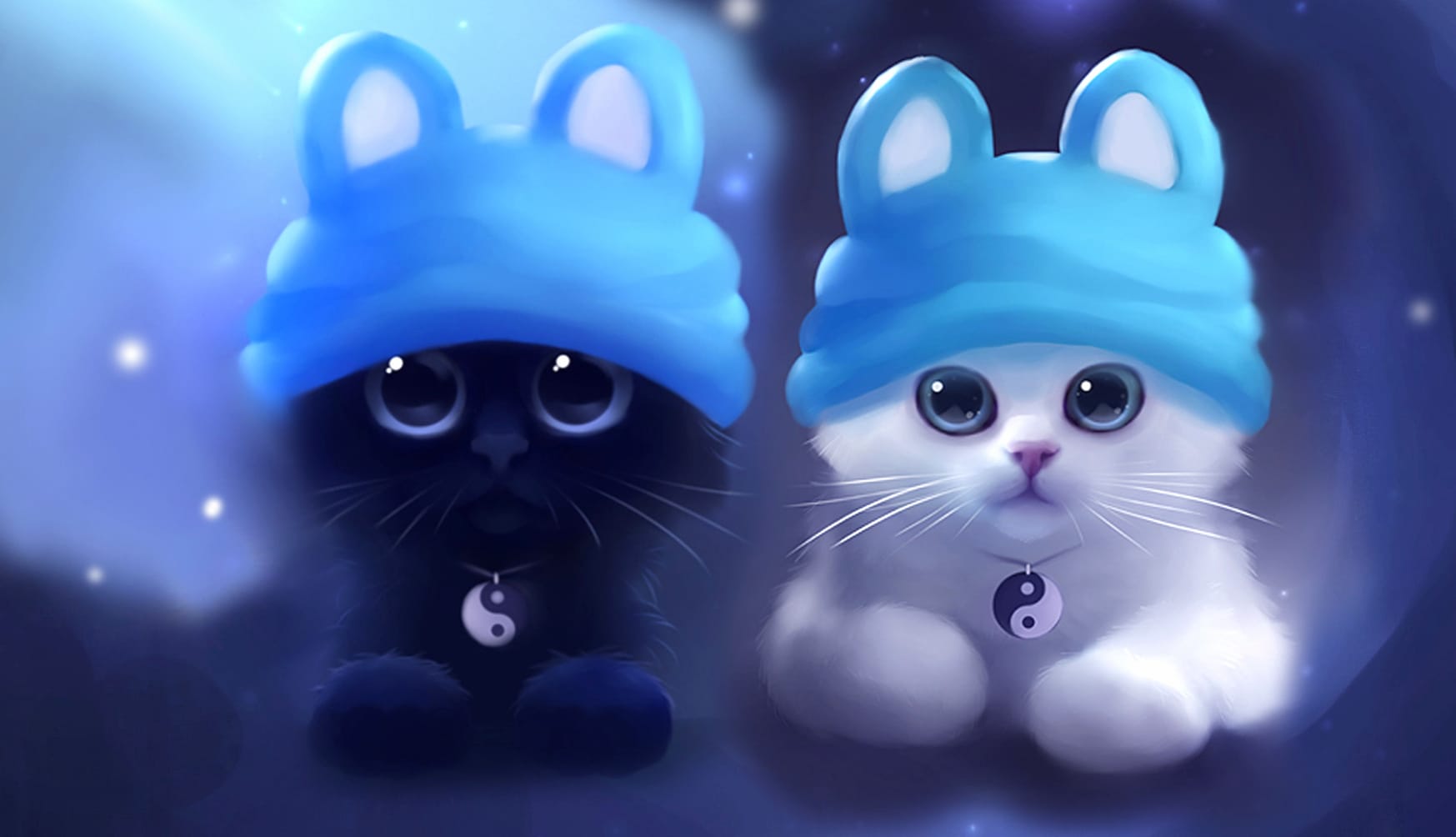 Adorable Yin-Yang Kittens wallpapers HD quality