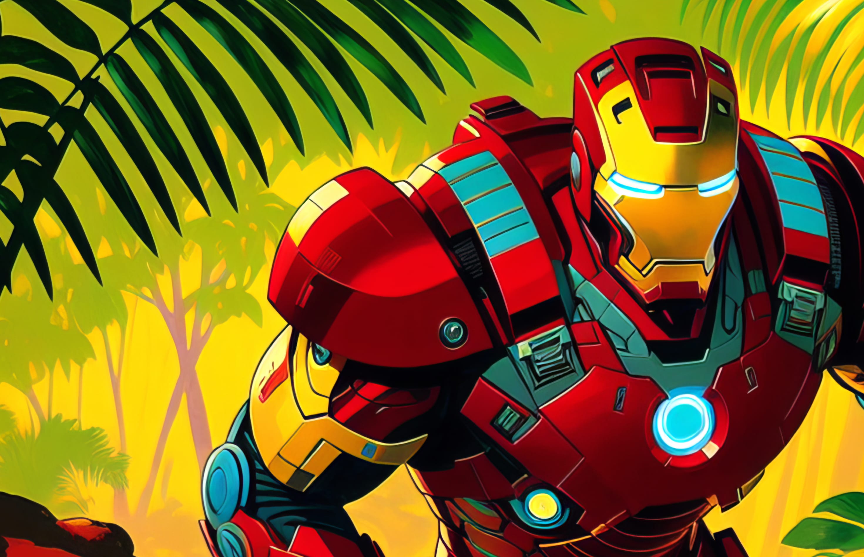 AI Art Illustration Comic Iron Man wallpapers HD quality