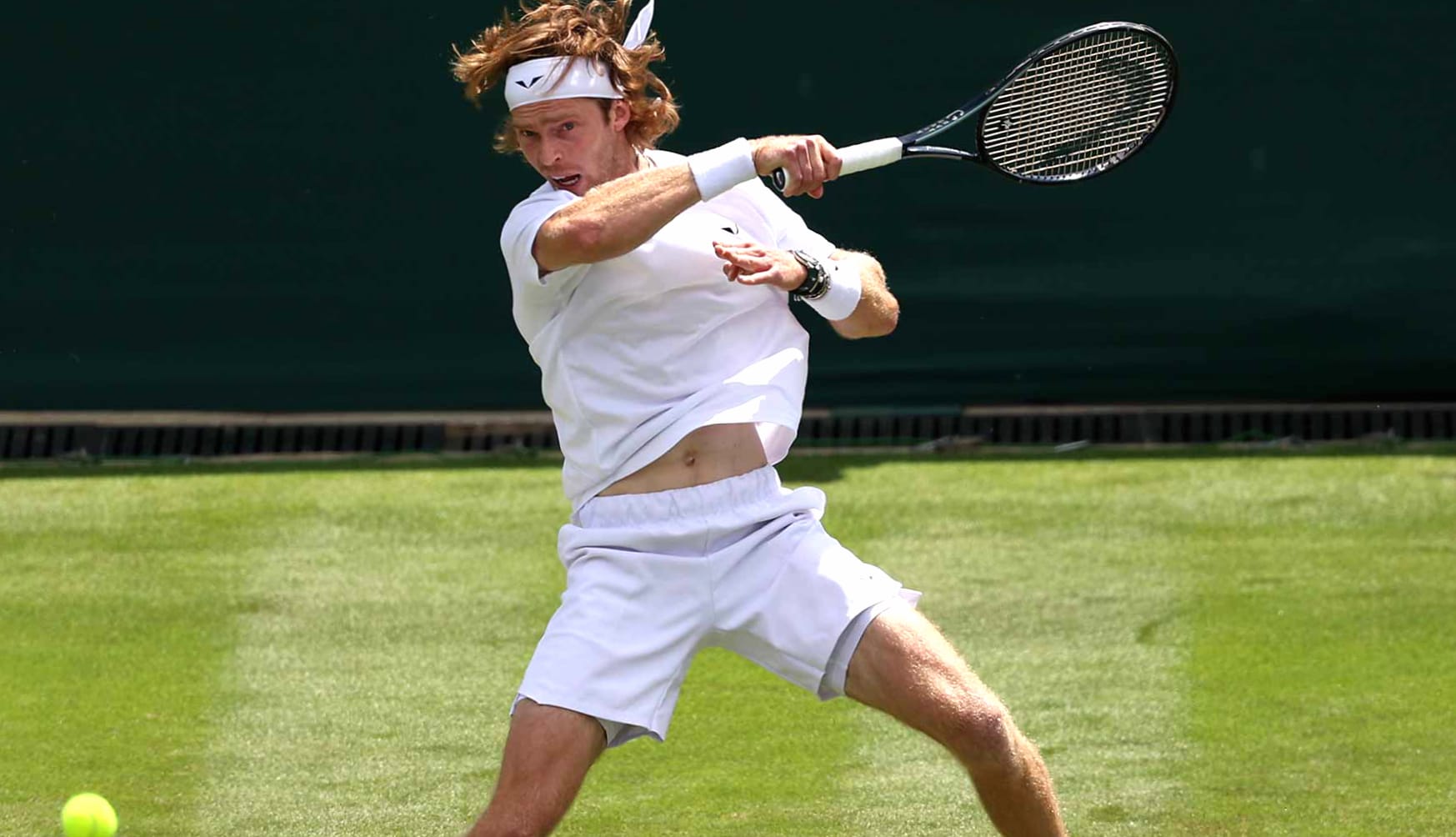 Andrey Rublev at Wimbledon 2023 - Tennis Action wallpapers HD quality