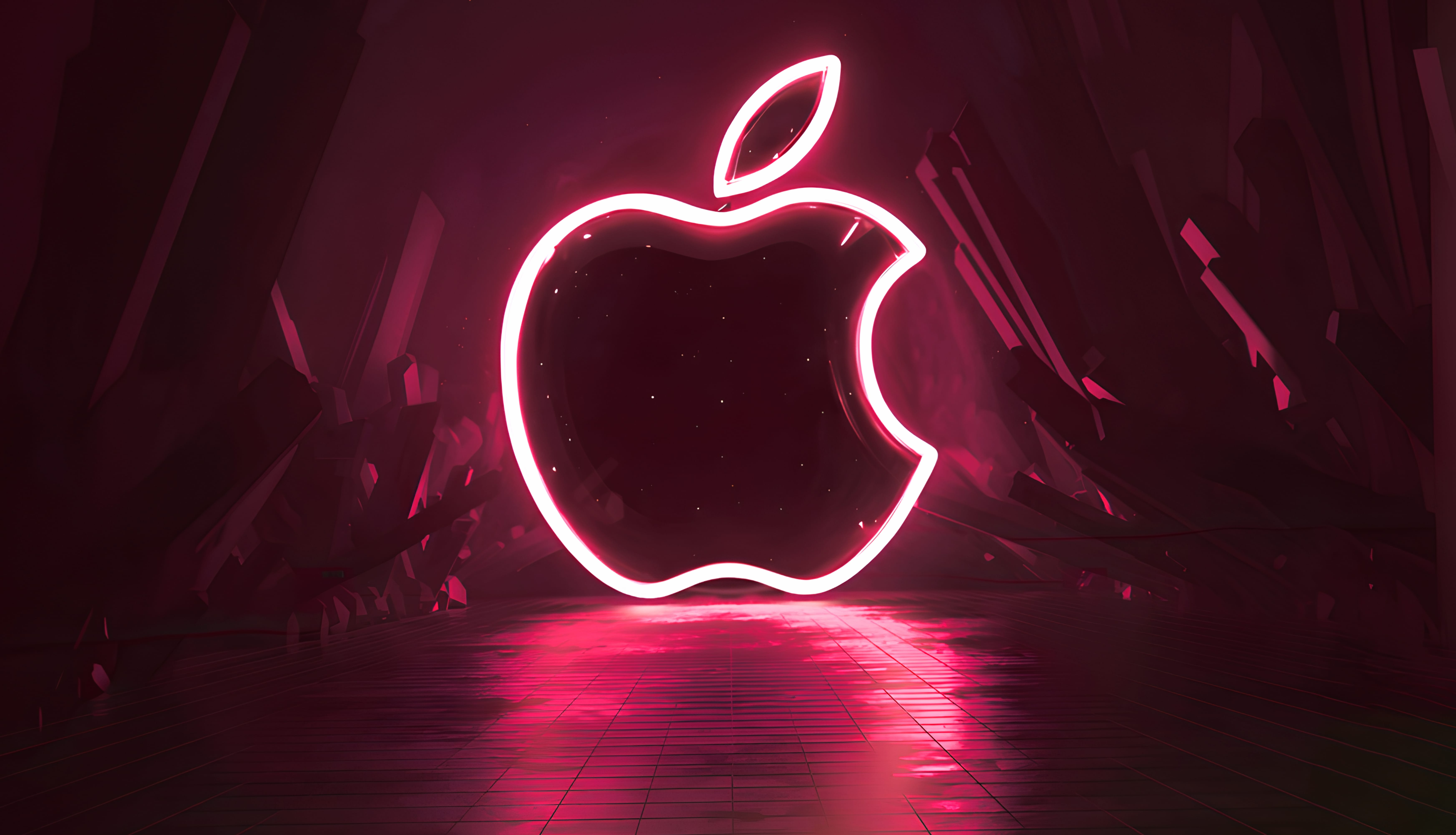 Apple Neon Logo wallpapers HD quality