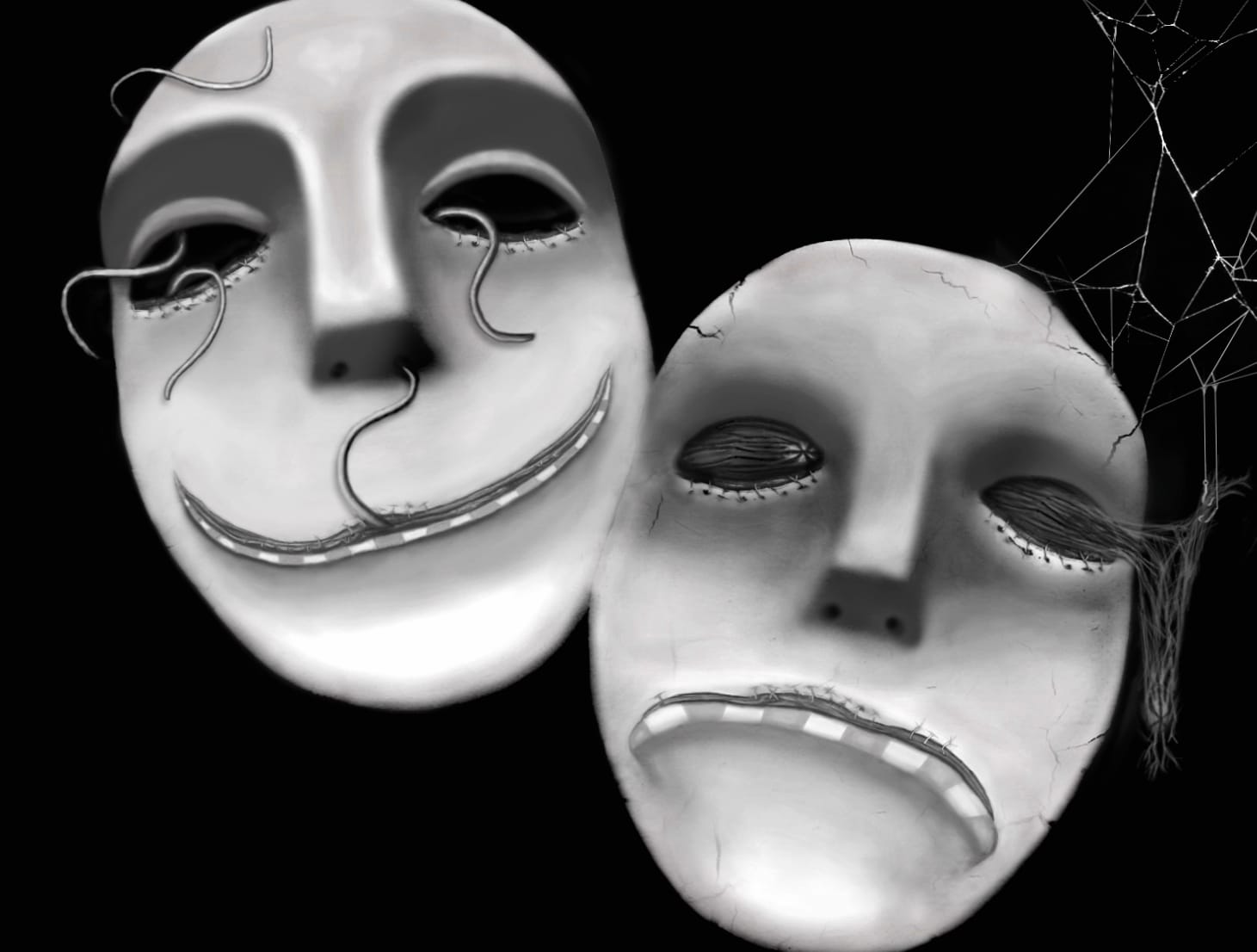 Artistic Dark Masks A Striking at 1600 x 900 HD size wallpapers HD quality