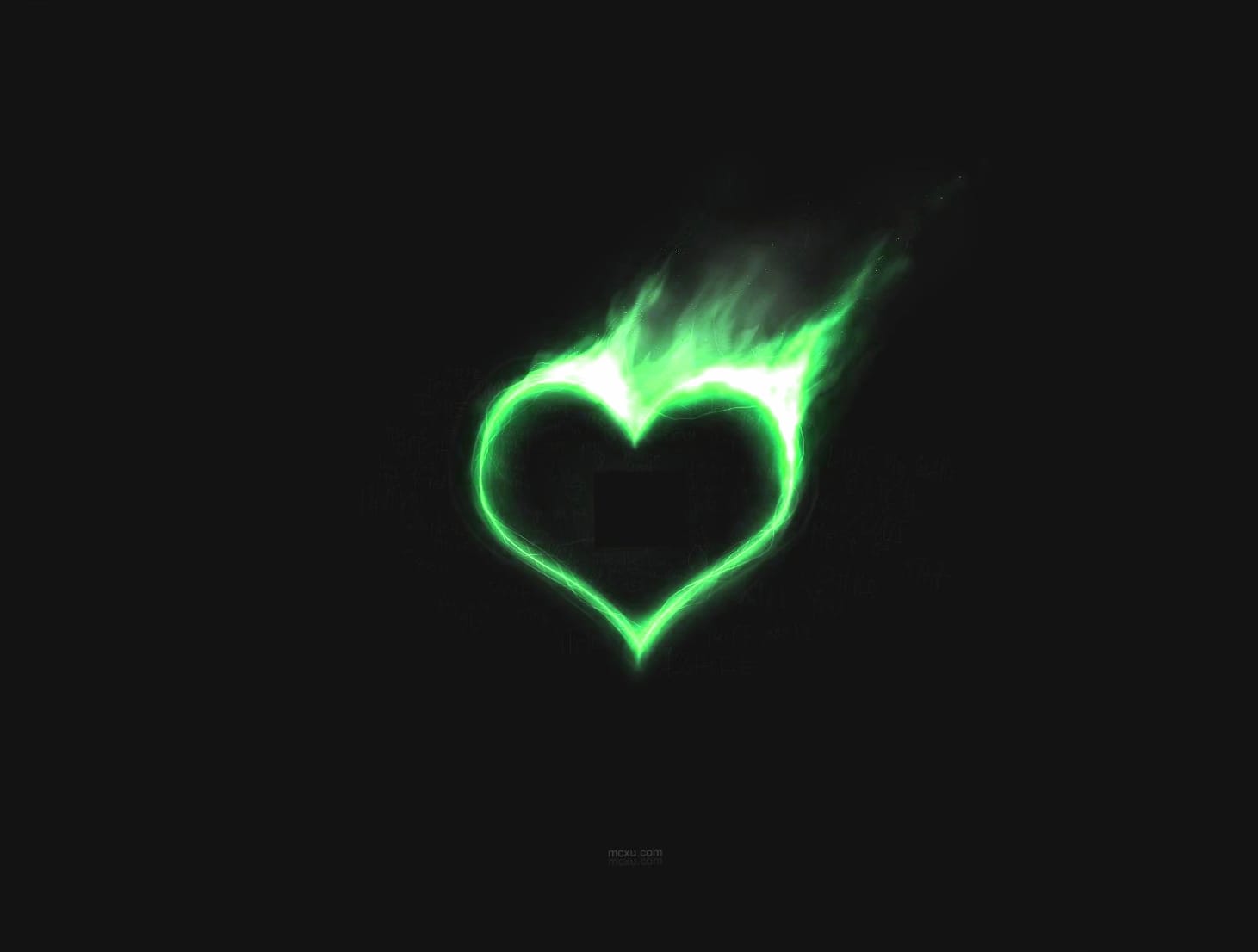 Artistic Green Heart - wallpapers HD quality