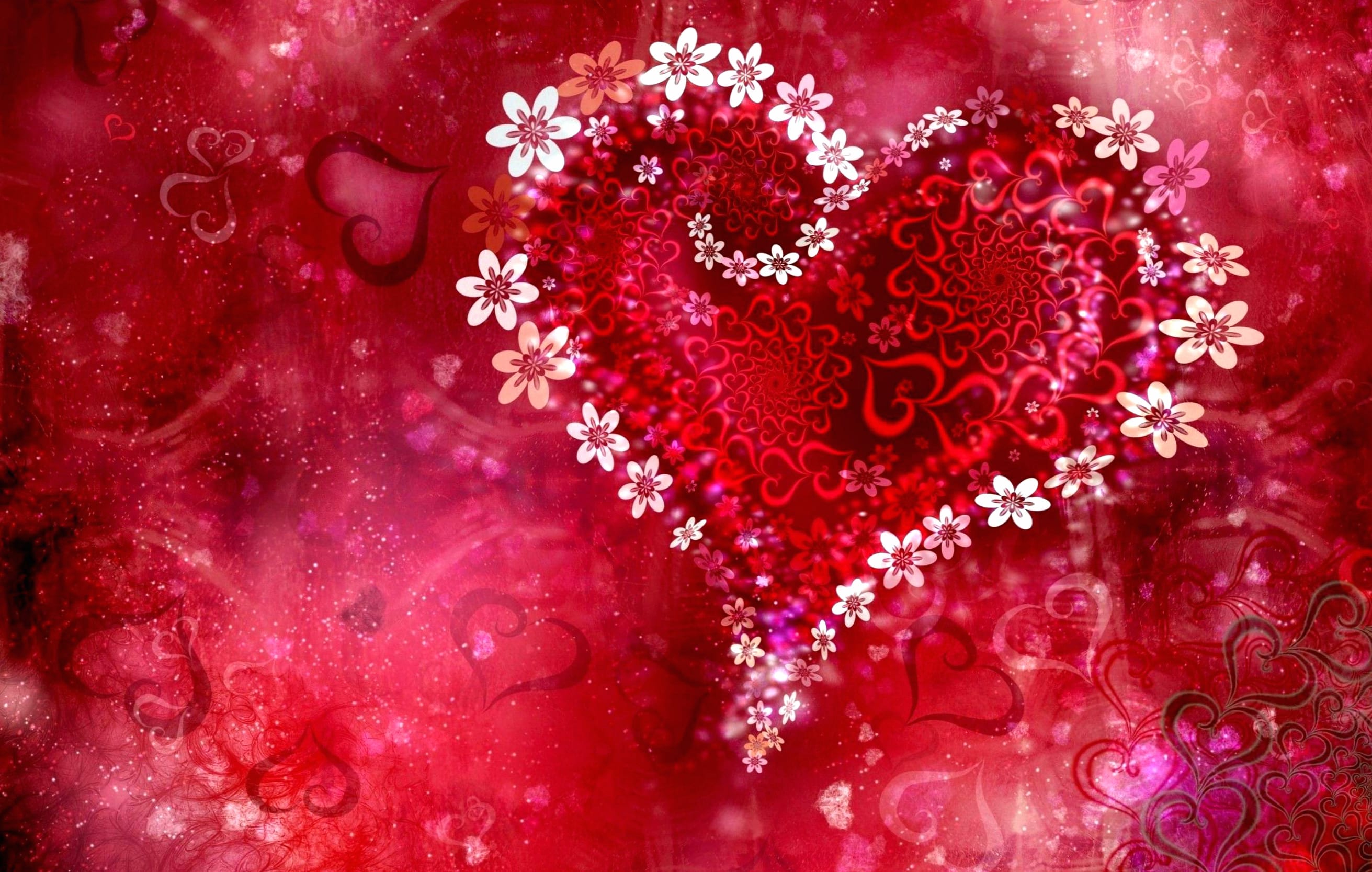 Artistic Heart in Red - of Love wallpapers HD quality