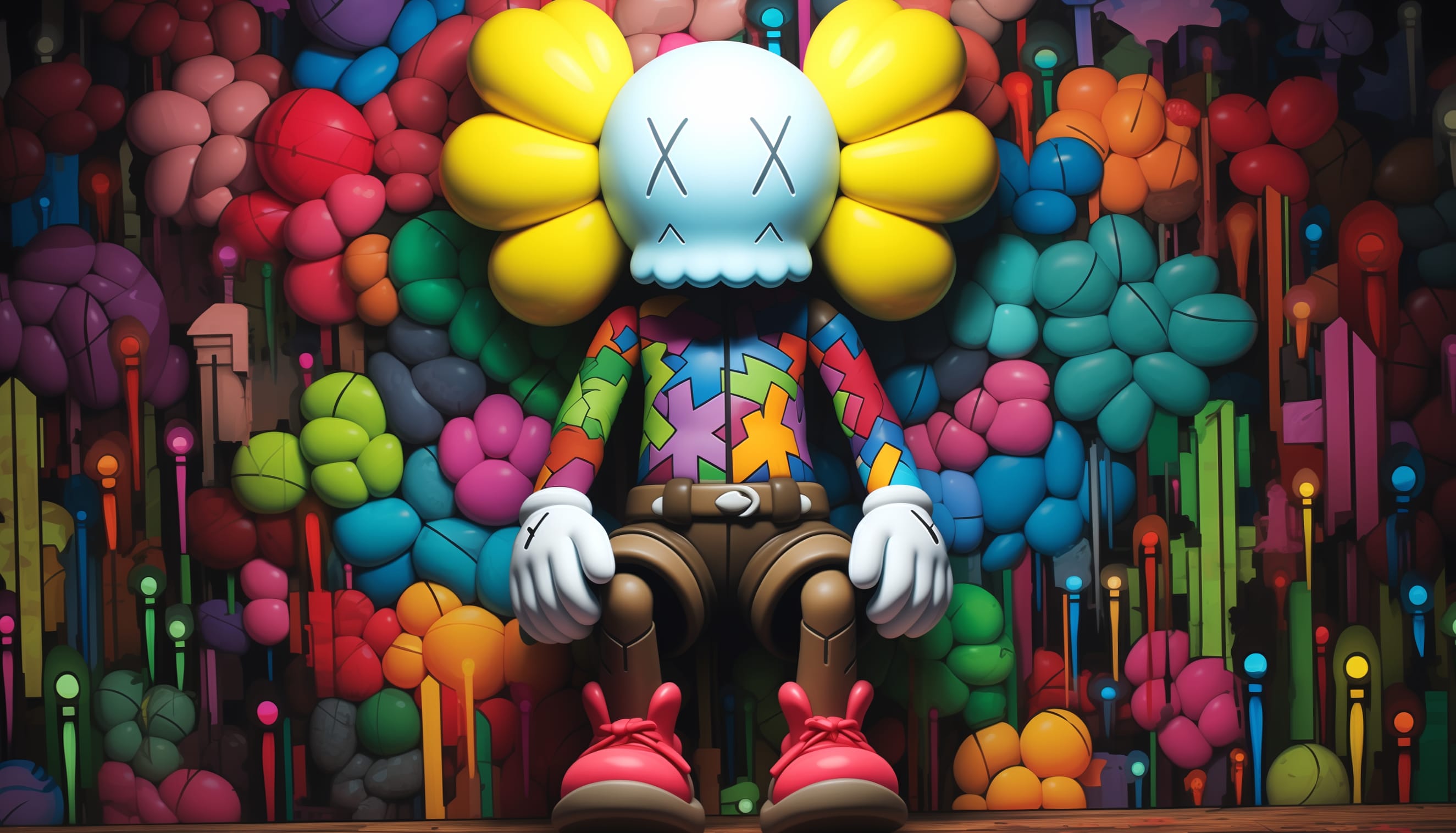 Artistic KAWS Figure at 1600 x 900 HD size wallpapers HD quality