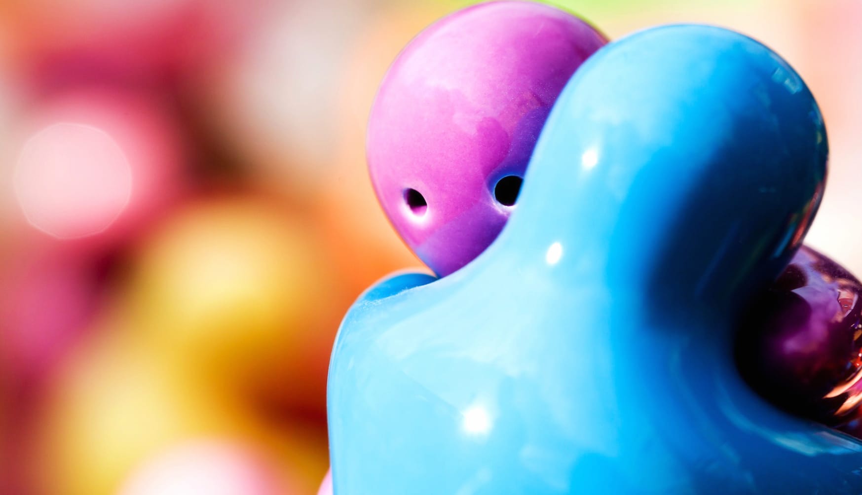 Artistic Love Blue and Pink Hug at 1366 x 768 HD size wallpapers HD quality