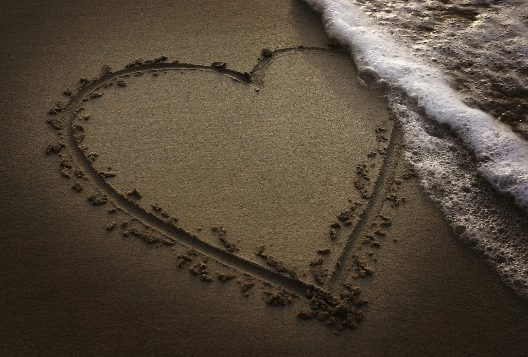 Artistic Love in Sand - wallpapers HD quality