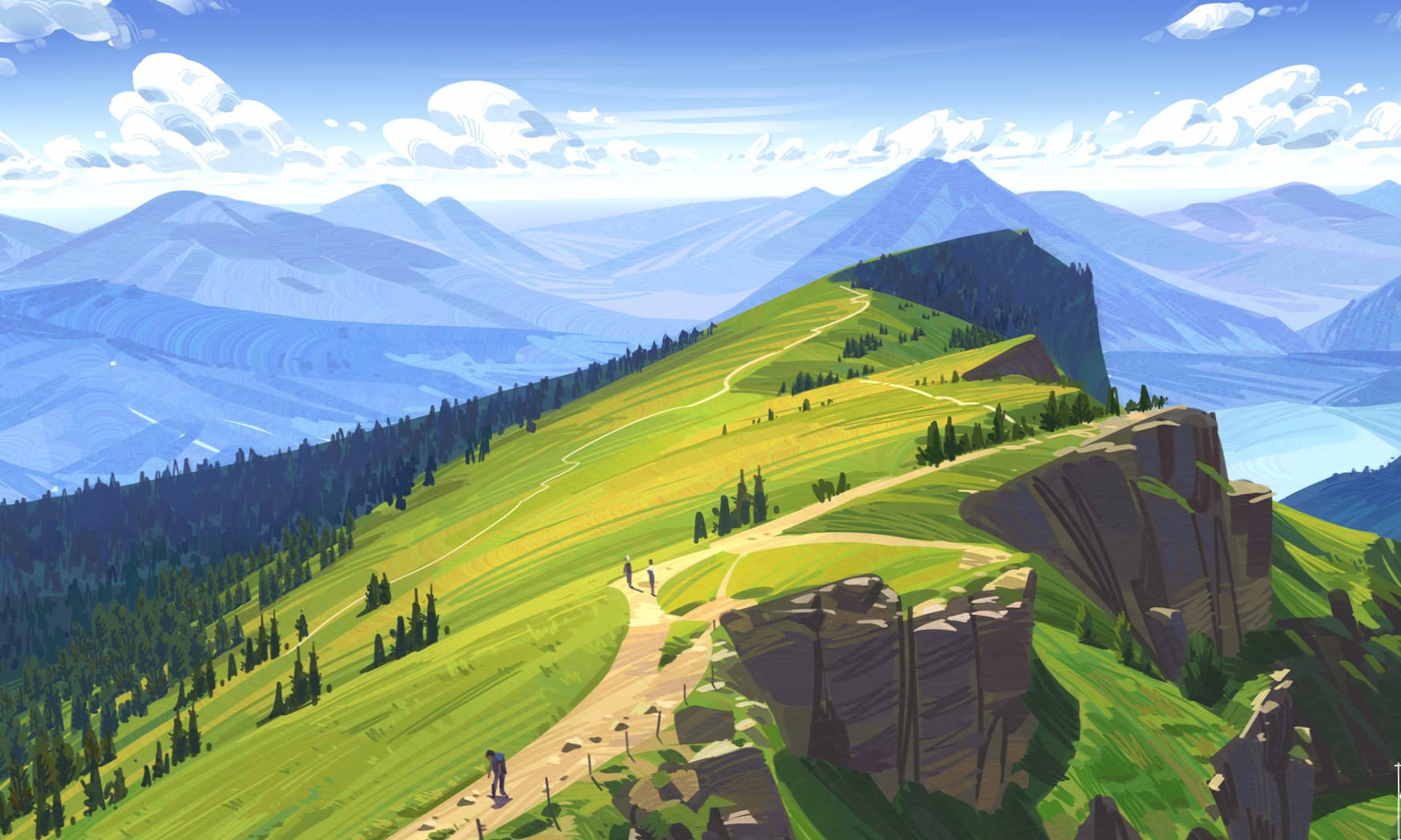 Artistic Mountain Path - wallpapers HD quality