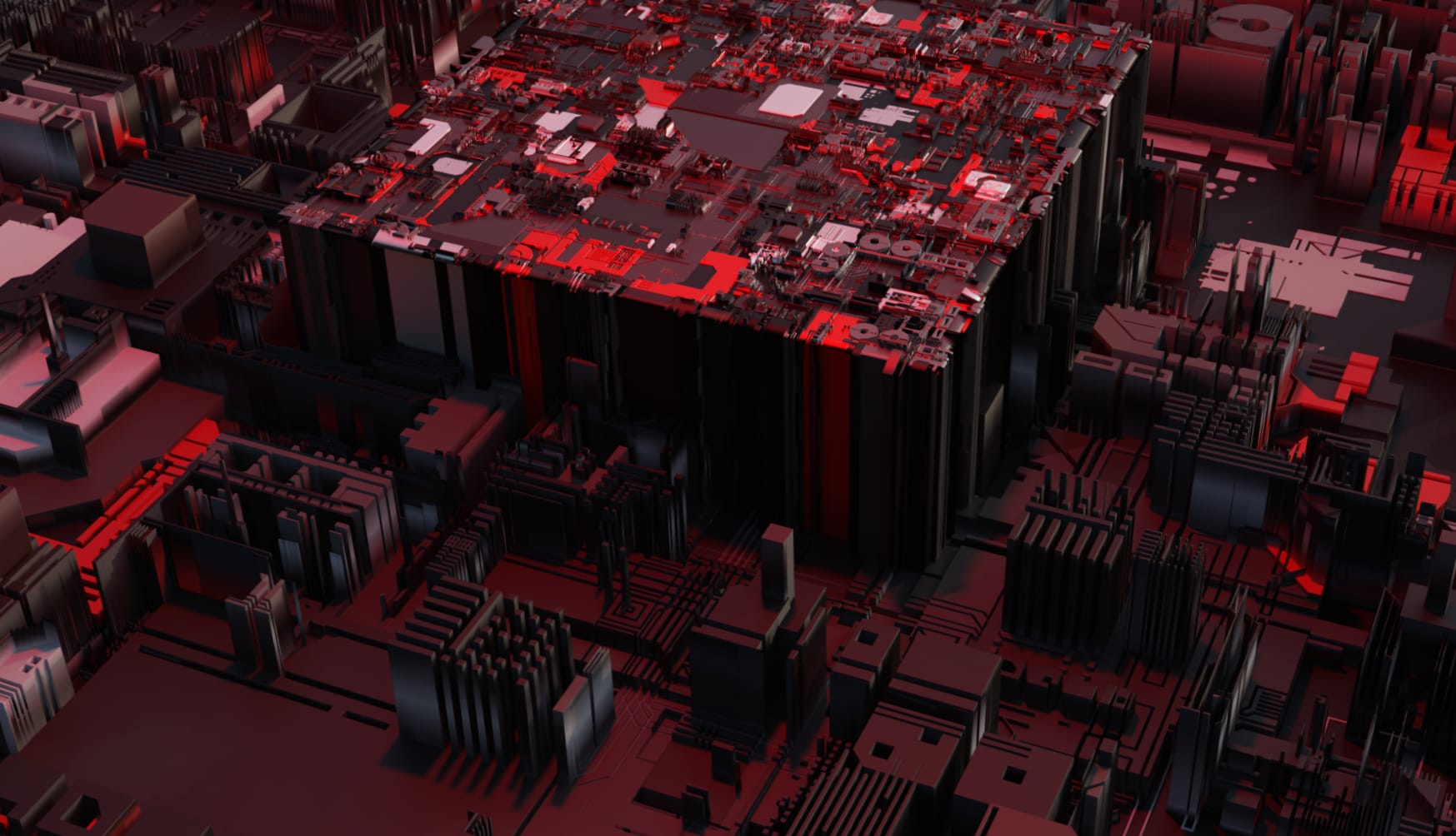 Artistic Take on a Circuit Board at 1680 x 945 HD size wallpapers HD quality