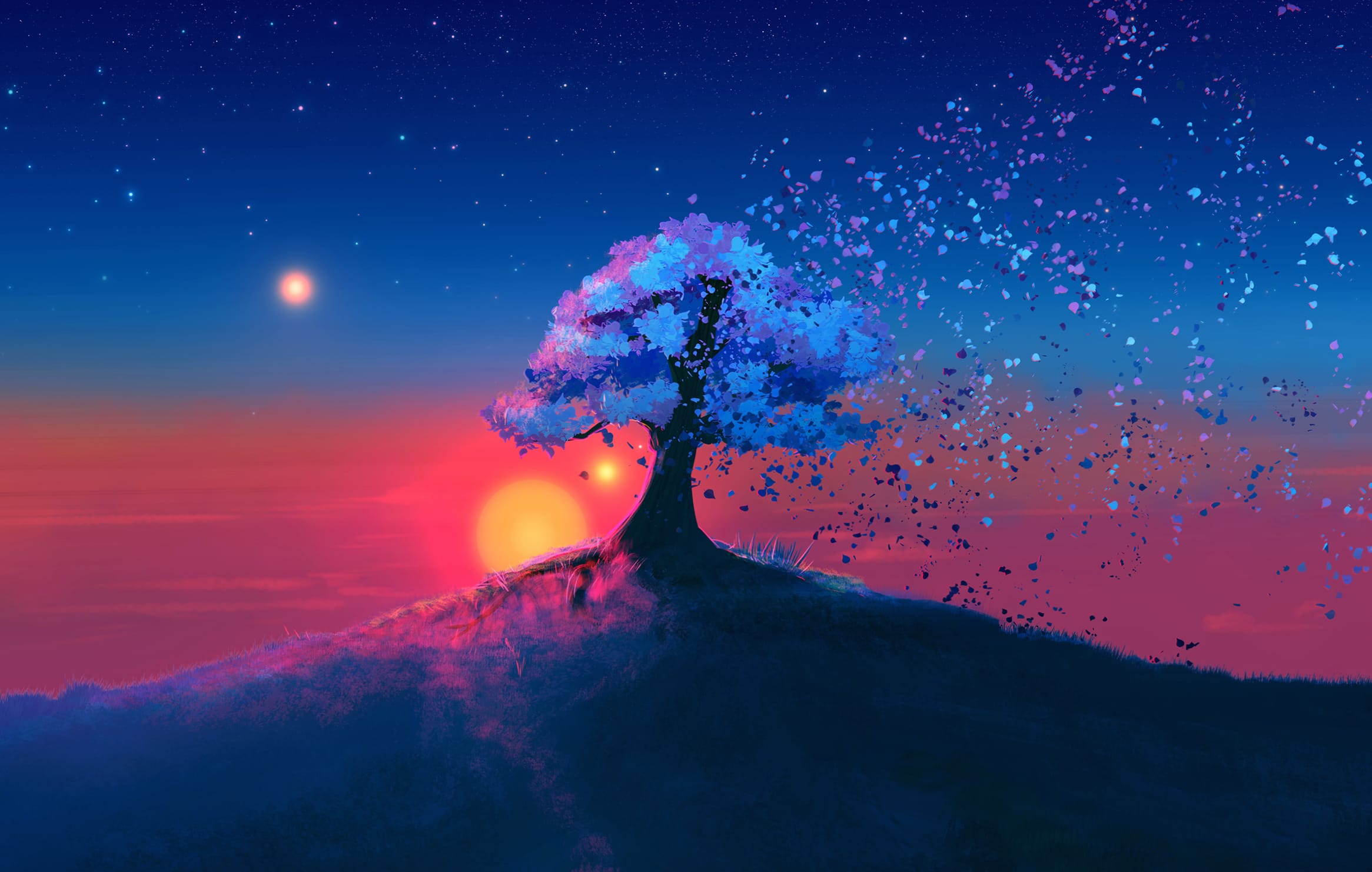 Artistic Twilight Tree - wallpapers HD quality