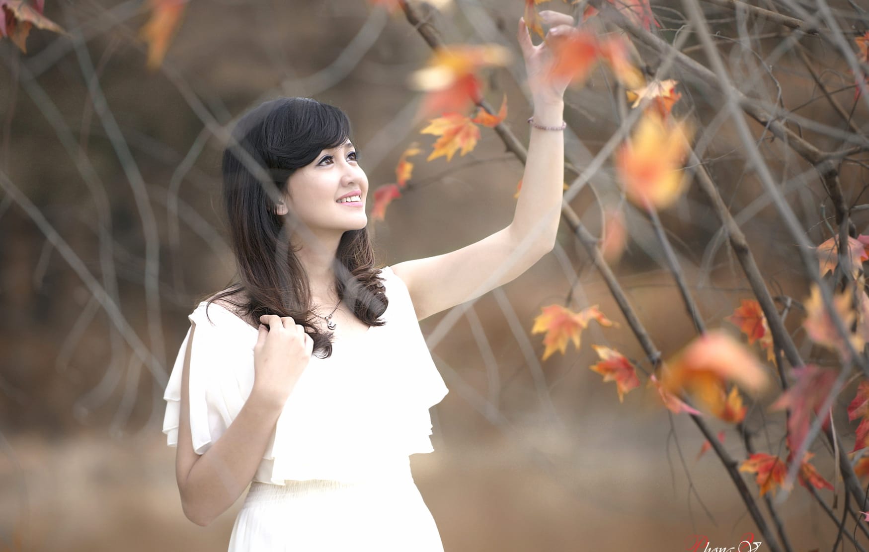 Autumn Serenity - Asian Woman wallpapers HD quality