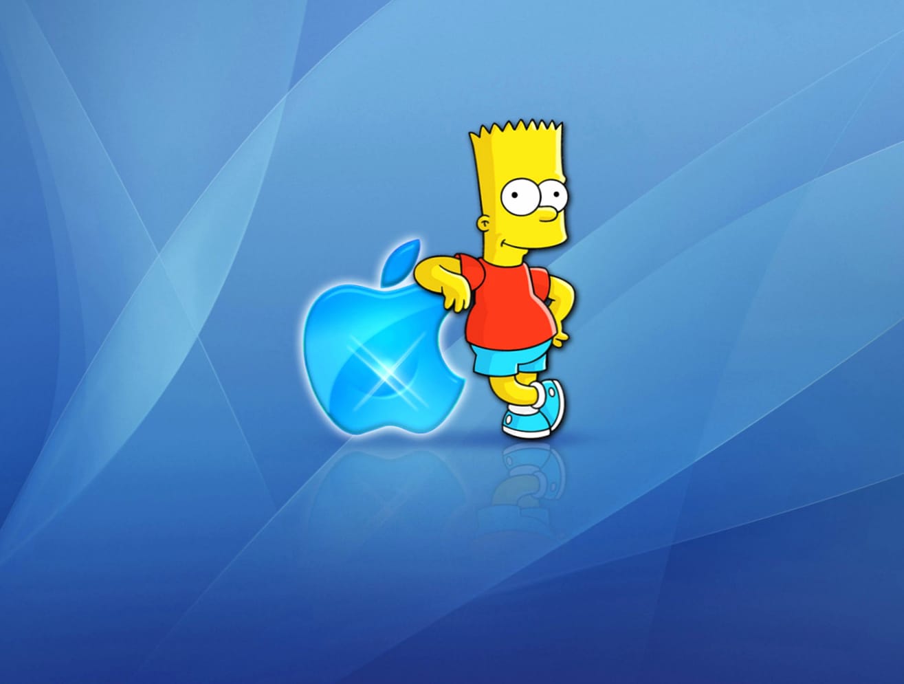 Bart Simpson Meets Apple Inc. Technology wallpapers HD quality