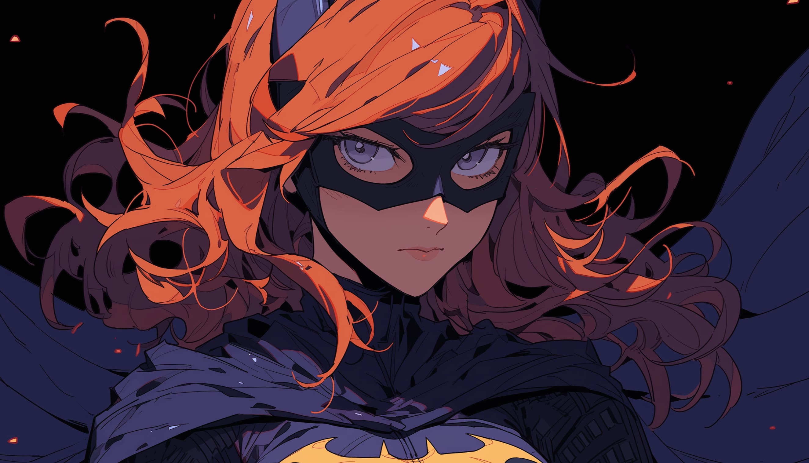 Batgirl - Dynamic Superhero Background at 2048 x 2048 iPad size wallpapers HD quality