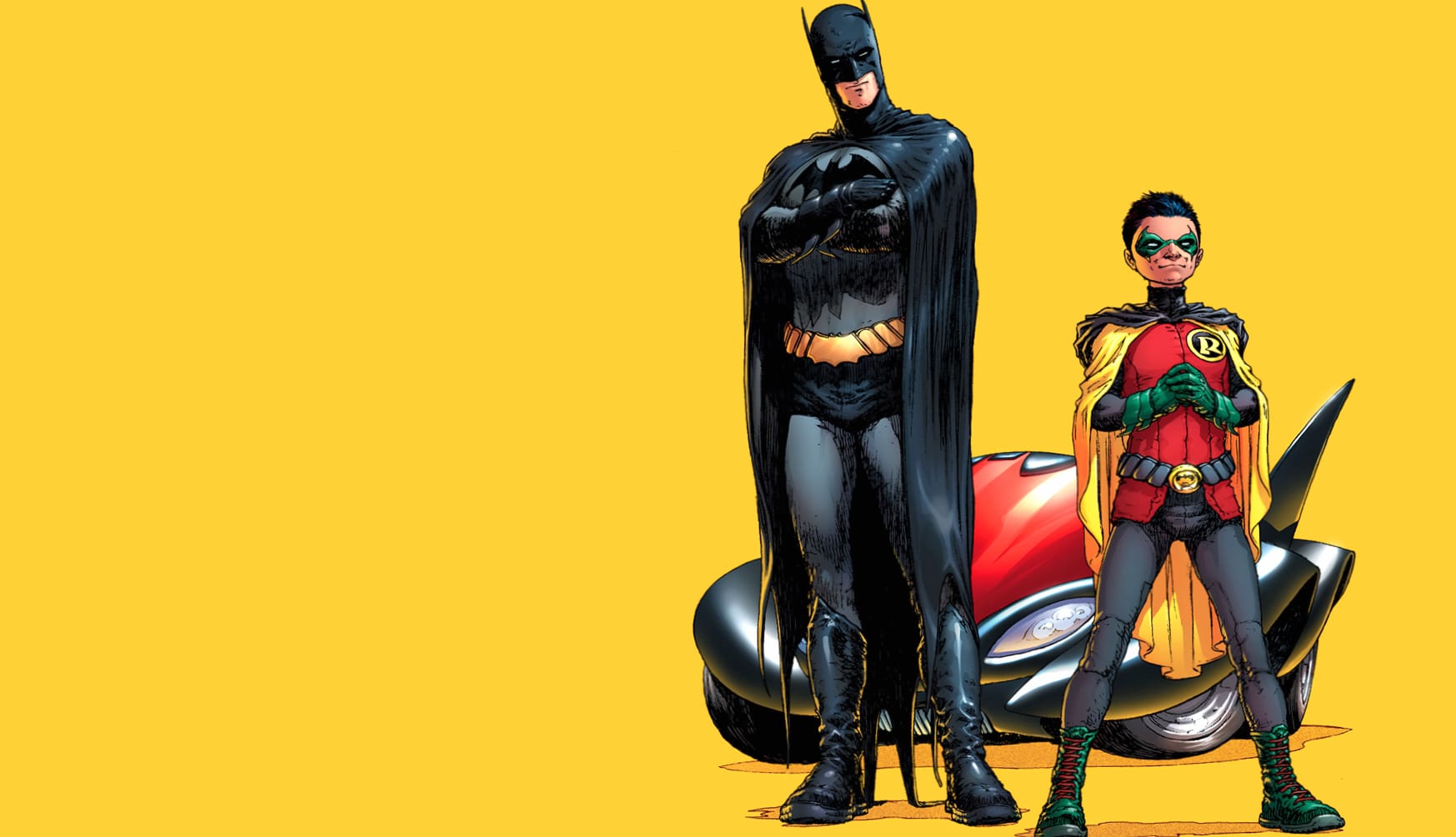 Batman & Robin Damian Wayne in Action wallpapers HD quality