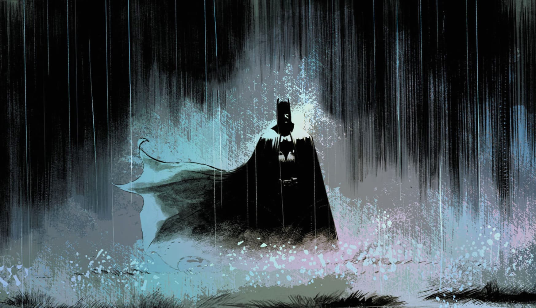 Batman in the Shadows HD Comic Wallpaper at 640 x 960 iPhone 4 size wallpapers HD quality