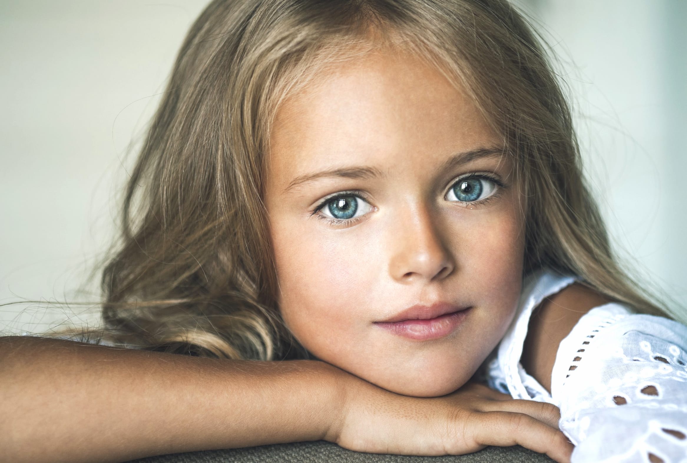 Blonde Blue Eyes Face Little Girl Kristina Pimenova Photography Child at 1024 x 1024 iPad size wallpapers HD quality