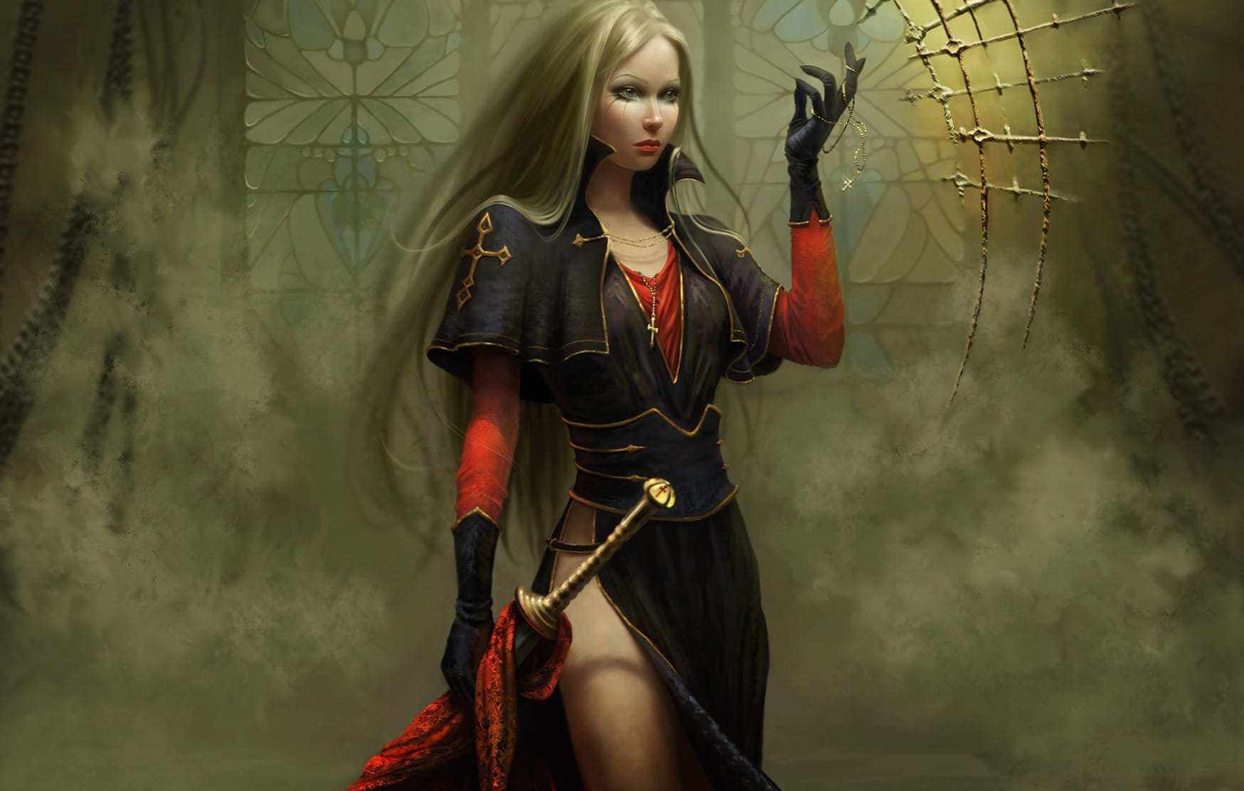 Blonde Gothic Fantasy Warrior - Stunning wallpapers HD quality